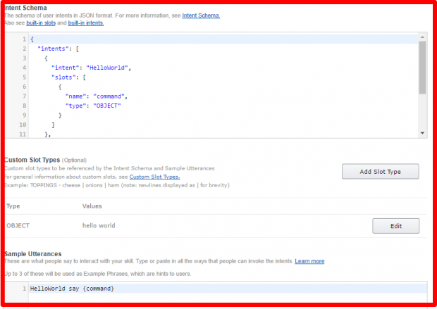 Alexa Skill Interaction Model