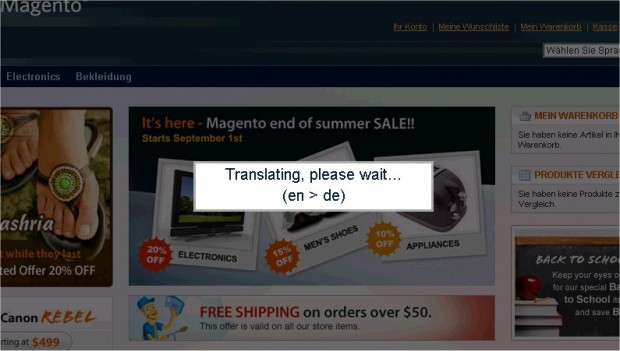 Automatic Google jQuery Translator for Magento