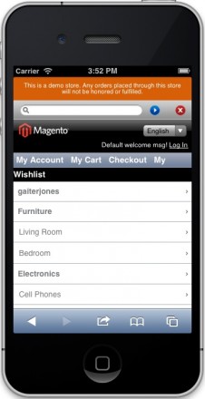 Magento Default IPhone theme