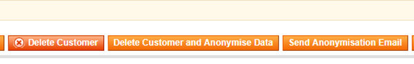 Delete Customer and Anonymise Data
