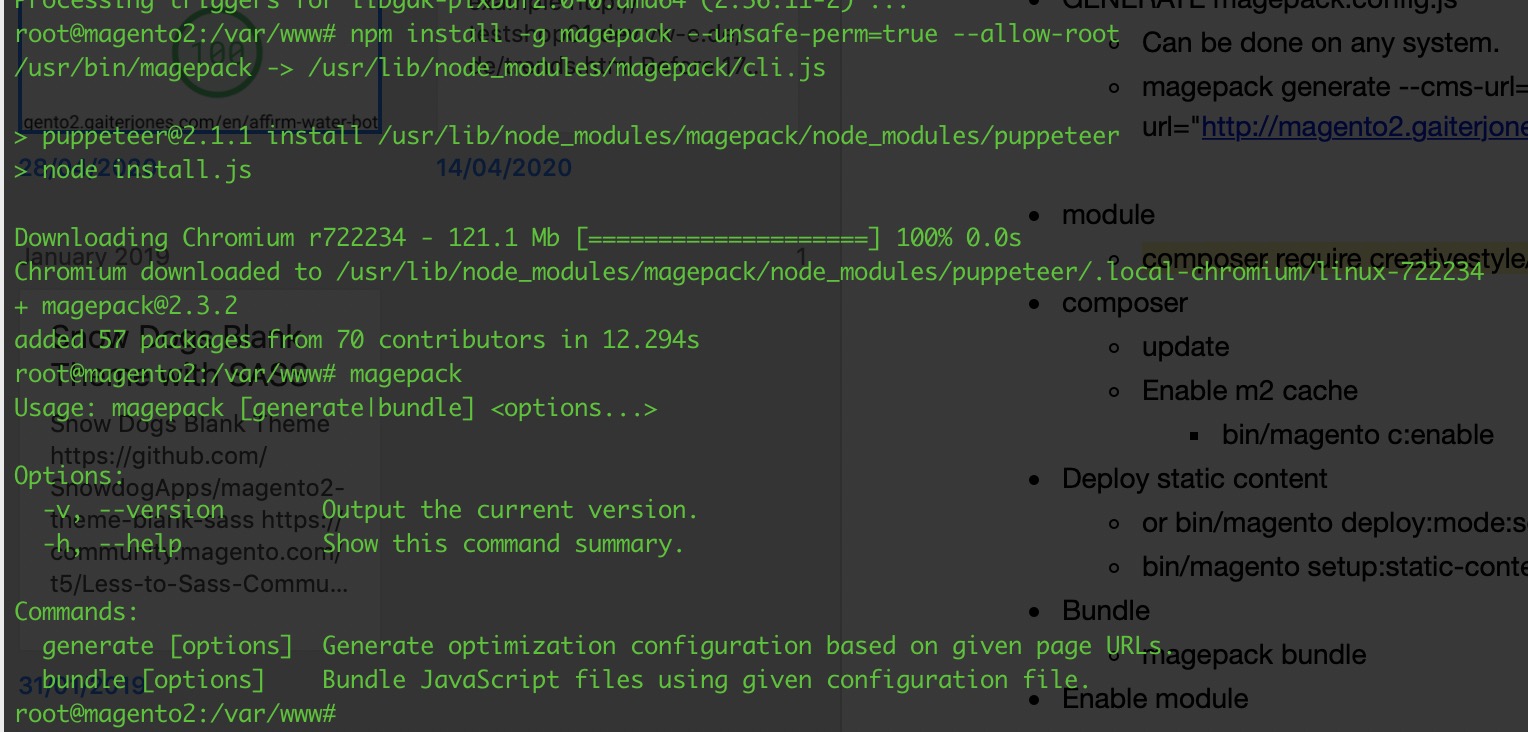Installing Magepack NodeJS app and dependencies